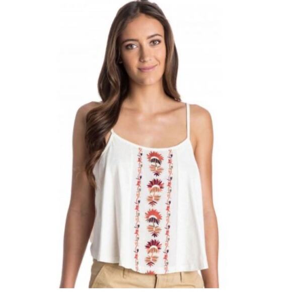 Roxy Avalon Sunset Embroidered Tank Size M NWT - Picture 1 of 8